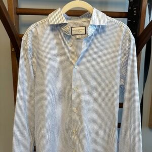 Charles Tyrwhitt - Non-Iron Dress Shirt - 16 / 33, Extra Slim - White w/ Pattern